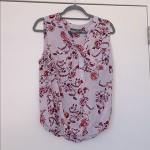 NY&Co sleeveless flowered blouse
